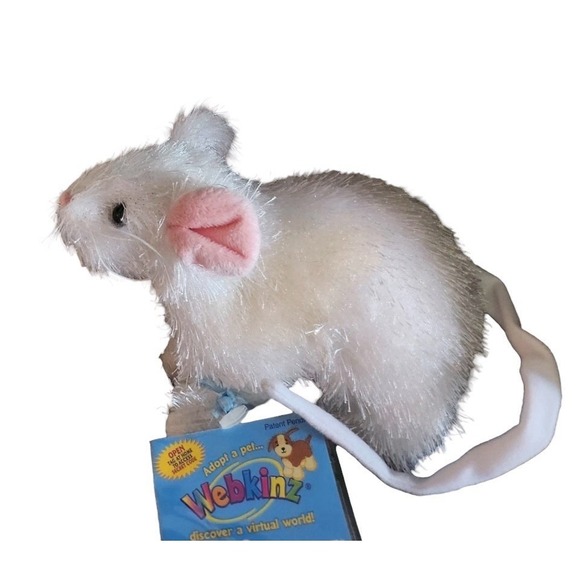 Webkinz - Lil'Kinz White Mouse - HS207 New. Sealed Unused Code Retired
